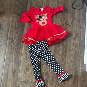 Emily Rose Red and Black Kids Matching Set